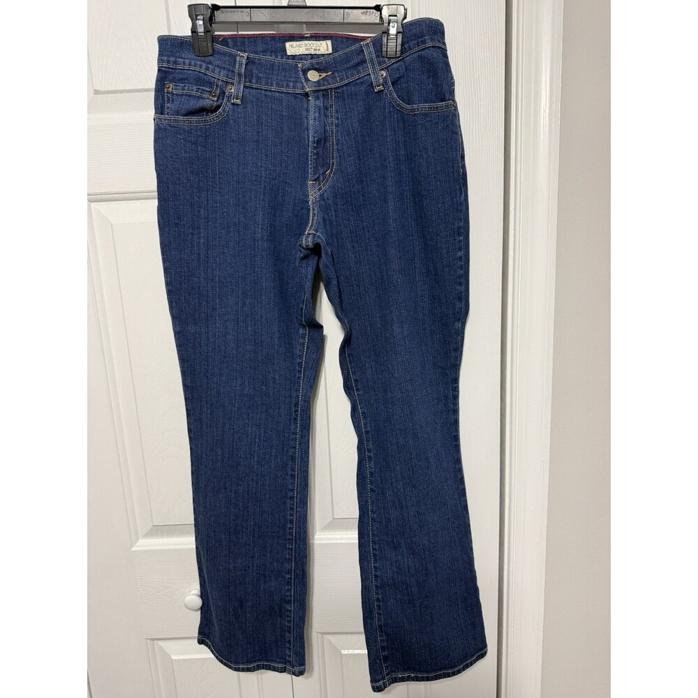 Levi's 550 Relaxed Bootcut Women's Jeans Size 10 Short Stretch Dark Wash